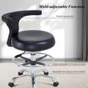 Ergonomic Home Office Desk Chair - Adjustable Task Chair with Lumbar Support, Foot Ring and Rolling casters for Computer,Hospital,Clinic,Dental Hygienist