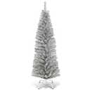 6-ft Pencil Silver Artificial Christmas Tree