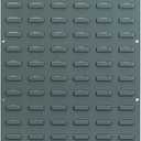 Akro-Mils 30118 Heavy Duty Wall Mount Garage Storage Steel Louvered Panel | Wall Storage Bin Hanging Organizer System for AkroBins, 18-Inch W x 61-Inch H, Grey, Single