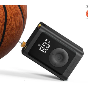 ETENWOLF Electric Ball Pump, 2600mAh Basketball Pump with Precise Pressure Gauge, Rechargeable Air Pump for Balls, Soccer Ball Air Pump