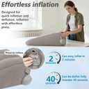 Inmoredo Inflatable Leg Elevation Pillow for After Surgery, Leg Wedge Pillow for Post-Surgery Recovery, Adjustable Height for Foot Ankle Knee, with Easy Press Pump Valve, Single Leg