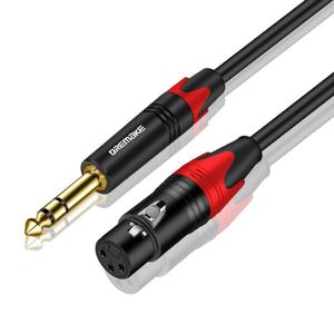 DREMAKE Audio XLR Female to 1/4 TRS Cable 100FT, Female XLR to 1/4 Cable, Jack 6.35mm 1/4 to XLR Plug, 1/4 Inch to 3-Pin XLR Female Microphone Cable for Live & Stage Mixer Amplifier XLR Female to TRS