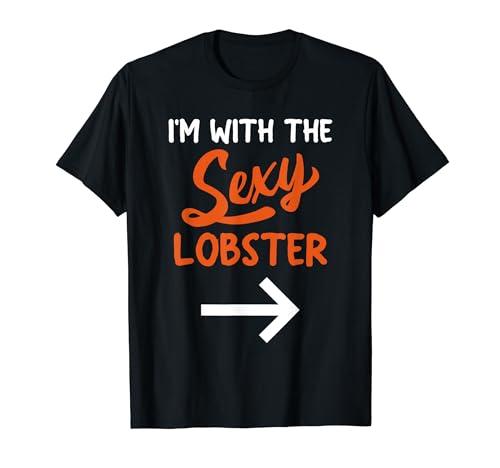 Lazy Halloween Costume For Couple I'm With The Sexy Lobster T-Shirt 2XL