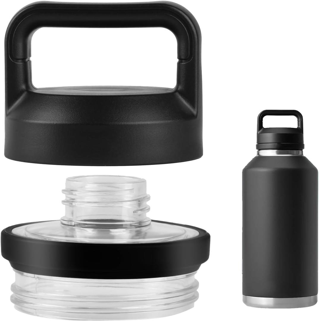 Fits YETI Rambler Bottles 18oz 26oz 36oz 64oz - Replacement Chug Cap & Screw Top Lid Accessories