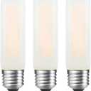 T10/T30 Frosted LED Light Bulb 40 Watt Equivalent, Warm White 2700K, 400 LM, E26 Standard Base, 4W Dimmable LED Tube Bulbs, Classic Filament Edison Bulb for Pendant Lights Chandelier, 3-Pack