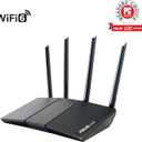ASUS RT-AX1800S Dual Band WiFi 6 Extendable Router, Subscription-Free Network Security, Parental Control, Built-in VPN, AiMesh Compatible, Gaming & Streaming, Smart Home