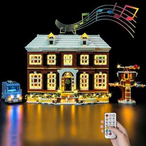 Kyglaring LED Light Kit Compatible with Lego Home Alone 21330 Building Set - Upgraded Original Movie Sound & Christmas Window Lights & Remote Control (Lights Only, Model not Included) Ultimate Edition