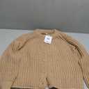 Bianstore Women's Casual Long Sleeve Crewneck Button Down Cardigan Sweater Knit Outwear (Khaki)