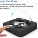 MICOCIOUS Portable CD Player with Bluetooth Desktop CD Player for Home CD Music Players withTimer,Built-in Dual Speakers with LED Display Home Audio Boombox FM Radio (Black)