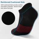 Heatuff 7 Pairs Womens Ankle Socks Athletic Cushioned Anti-Blister Running Low Cut Socks with Tab