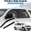 Durango Rain Guards - Window Visors for Dodge Durango 2011-2025 2026, Out-Channel Side Window Rain Guards for Durango, 4PCS, Black, Car Accessories