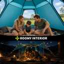 Hewolf 6 Person Camping Tent - Instant Pop Up Waterproof 2 Doors Tent with Easy Setup | 3-Season Hexagonal Dome Design for Family, Hiking & Traveling