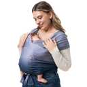 Momcozy Baby Wrap Carrier, Ergonomic Infant Slings for Newborn to Toddler 8-35 lbs, Adjustable Baby Wrap for Adult Fits Sizes XXS-XXL, Easy to Wear Baby Carriers, Gradient Blue