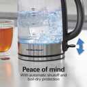 Hamilton Beach Electric Tea Kettle, Water Boiler & Heater, 1.8 Liter, Cordless Serving, 1500 Watts for Fast Boiling, Auto-Shutoff and Boil-Dry Protection, Easy-View Glass (40853C)