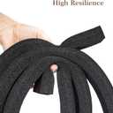 Yotache Open Cell Foam Air Conditioner Insulation Seal Strip 2"x1", Non-Adhesive Air Conditioning Weather Strip, 6.5 Feet Long, Black