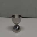 Jigger for Bartending, 2 oz 1 oz Bartender Jigger Stainless Steel, Double Cocktail Jiggers with Internal Measurements, Bar Tool for Bartending, Shot Drink Measurer for Cocktails(1Jigger - 2 Pourers (Silver)