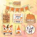 Jetec 12 Pcs Fall Tiered Tray Decor Set Thanksgiving Wood Sign Pumpkin Gnome Rustic Wood Fall Decoration for Home Farmhouse Decor Maple Leaf Decorative Trays Signs for Thanksgiving Table Holiday