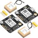 2Pack GPS Module,Navigation Satellite Positioning NEO-6M,Arduino GPS, Drone Microcontroller, GPS Receiver Compatible with 51 Microcontroller STM32 Arduino UNO R3 with Antenna High Sensitivity