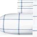 Nautica - Queen Sheet Set, Cotton Percale Bedding Set, Crisp & Cool, Lightweight & Breathable (Plot Blue, Queen)