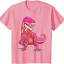 Pink Ribbon T-Rex Breast Cancer Awareness for Boys Kids T-Shirt, 4T