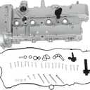 Engine Valve Cover for Chevrolet Malibu 2.0L 2013-2022 Durable No.12686424 Aluminum Alloy Silver Tone Valve Rocker Cover W/Gasket Bolt PCV Valve