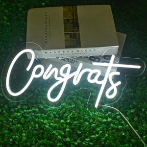 NOSUN Congrats Neon Sign Celebrate Neon Signs for Wall Decor LED Signs Lights for Wall Decor with Dimmable Light Up Signs for Bedroom Bar Club Colleges Wedding Birthday Party Decor Engagement Gifts