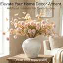 Artificial Flowers for Vase - Beige Silk Mums 10 Long Stems with Eucalyptus, Faux Flowers Home Decor, Neutral Tan Cream Floral Arrangement, Fake Chrysanthemum Pom Pom Stems, Spring Fall Centerpiece