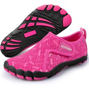 SEEKWAY Barefoot Water Shoes for Kids - Wide Toe Box and Quick-Dry Sand Shoes Toddler for Hiking Swim Beach Pool Kayak Sport Accessories, Camping Essentials Non-Slip for Boys Girls Sizes, 3 Big Kid