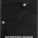 GRAPENT Womens Flare Jeans High Waisted Wide Leg Baggy Jean for Women Stretch Denim Pants, Black, Medium