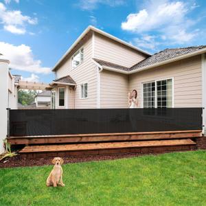 195 Inch Extra Wide Retractable Baby Gate for Large Openings, 33" Tall Super Long Baby Gate for Doorway and Stairs Indoor Outdoor Retractable Dog Gate Long Mesh Child Gates for Kids or Pets, Black