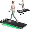 TREAFLOW Walking Pad Portable Under Desk Treadmill with Incline 2.5HP for Home Office 265 lbs Capacity Remote Control LED