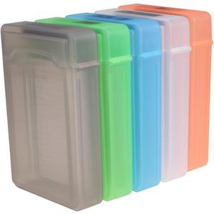 VILLCASE 5 Pcs 3.5 Inch Internal Hard Drive Protective Case, Translucent Color-Coded HDD Storage Box, Anti-Static & Dustproof Bare Drive Organizer for Data Backup Archiving (Assorted Colors)