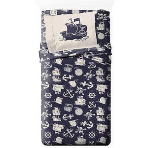 Jay Franco Kids Sheet Set with Fitted, Flat Sheets & Pillow Cover - Ultra-Soft Bedding with Pillowcase for Room Decor, Blue - One Piece, 3 Piece Twin