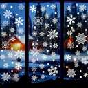 238 PCS Christmas Snowflake Window Clings Decorations, Xmas Window Stickers Decal 8 Sheets