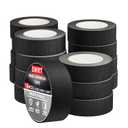 SWRT Wire Harness Tape, 3/4 Inch  40 Feet, 16 Packs (640 Feet Total), Self-Adhesive Black Cloth Electrical Tape for Automotive Use, Fabric Tape Wire Wrap, High Temperature Resistance.