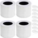 4 Pack Core Mini Filter H13 True HEPA Filters Replacement for LEVOIT Core Mini Core Mini-P Air Purifier,3-in-1 H13 True Filter Replacement,High-Efficiency Activated Carbon,Replace Part Core Mini-RF