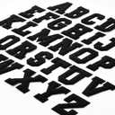 Waydress 26 Pcs Preppy Chenille Letter Iron on Letters Patches 2.8 Inch Self Adhesive, Sew on Chenille A-Z Alphabet Letter Patches for Clothing DIY Supplies(Black Style)