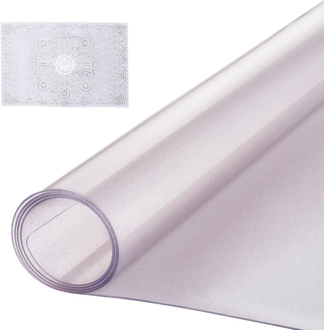 VEVOR Plastic Table Cover, 42 x 60 Inch 1.5 mm Thick Frosted Rectangle PVC Desk Mat Protector, Waterproof & Easy Cleaning Pad Tablecloth, for Office, Dresser, Dining Room, Night Stand