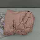Wrap Around Dust Ruffle Bed Skirt - Mauve - for Queen Size Beds w/ 15 Inch Drop - Easy Fit Elastic Strap - Adjustable Pleated Bedskirt w/Brushed Fabric - Wrinkle Free - for Women, Men, Kids & Teens