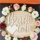 Bride to be' chair Wood Sign - Reception Wedding Decor with Ribbon- Engagement Wedding Party Table Decor for Ceremony Gifts for Bride Bridegroom Newlyweds