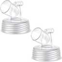 2pcs Wide Mouth Connector Compatible with Spectra S1 S2 9 Plus Pump, Compatible with Medela PersonalFit Shield, Pumpin Pal Shield, Lansinoh ComfortFit, Maymom MyFit Shields, MyFit Crater Shield