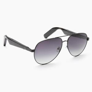 Lucyd Open Ear Smart UV Sunglasses for Men & Women - Noise Canceling Wireless Mics - Voice Assistant Siri & Alexa Support  Driving & Meeting  Antimatter XXL
