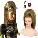 SEIKEA Cheer Ponytail Hair Piece, 100% Super Protein Fiber Straight Cheerleader Hairpiece Lightweight Silky Smooth Fluffy 18" Ponytail Extension for Cheerleader Competition, Dance Ash Blonde