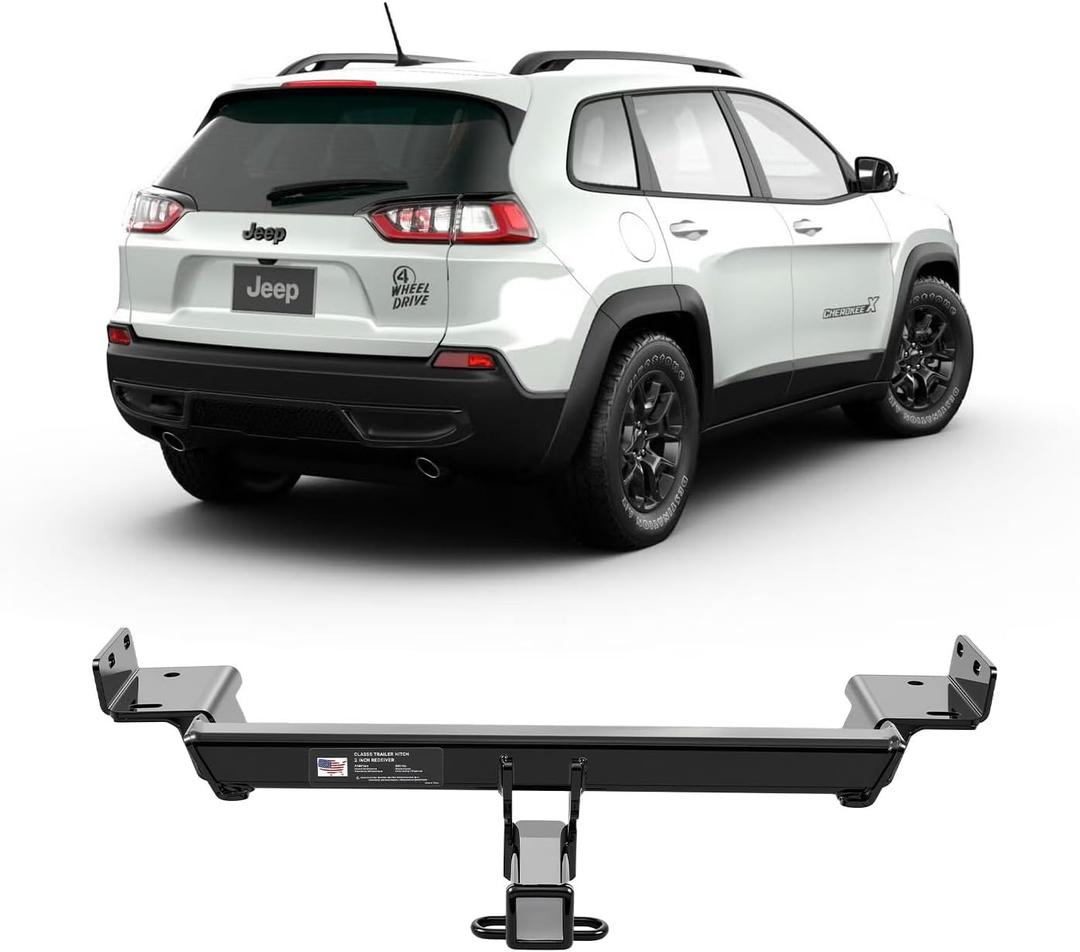 Class 3 Trailer Hitch 2-Inch Receiver Compatible with Compass 2018–2025 & 2017 Compass Built in Mexico | 4,000 lbs GTW / 600 lbs TW