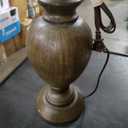 Clayre & Eef Lampenvoet Tafellamp in Brown MDF.