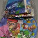 Super Bros Themed Party Decorations, Birthday Party Supplies Decorations Set-Plates Napkins Tablecloth Banners Fork etc for 10 Guests Kids Birthday (Set C)