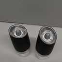 BELRIGO Battery Operated Salt And Pepper Grinder Set with LED Light, Automatic Electric Gravity Salt And Pepper Shakers Set, Each 6 AAA Batteries Needed, Adjustable Roughness, 2 Pack (Black)