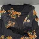 Womens Dressy Blouse V Neck Double Layers Elastic Mesh Casual Flowy Work Shirts Ruffle 3/4 Flared Sleeve Tunic Tops Large