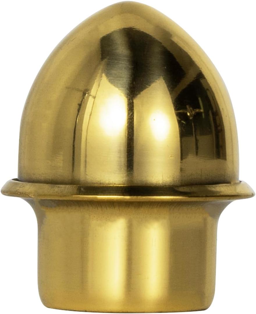 FRF FLAG Gold Brass Acorn End Cap Flag Pole Topper Finial (Fits 1 Inch FlagPole)