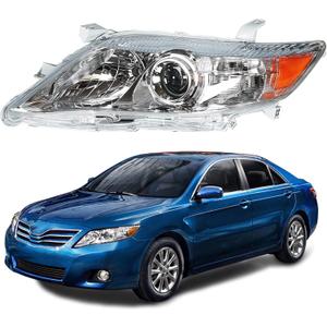 Munirater 81150-06520 Left Front Chrome Projector Headlight Light Lamp Driver Side Replacement for Camry 4-Door Sedan 2010 2011